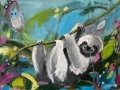 Faultier, 110x80cm, Acryl/Leinwand